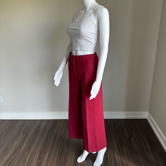 Boden Ponte Wide Leg Cullotes Red Size 4 - Picture 4 of 8